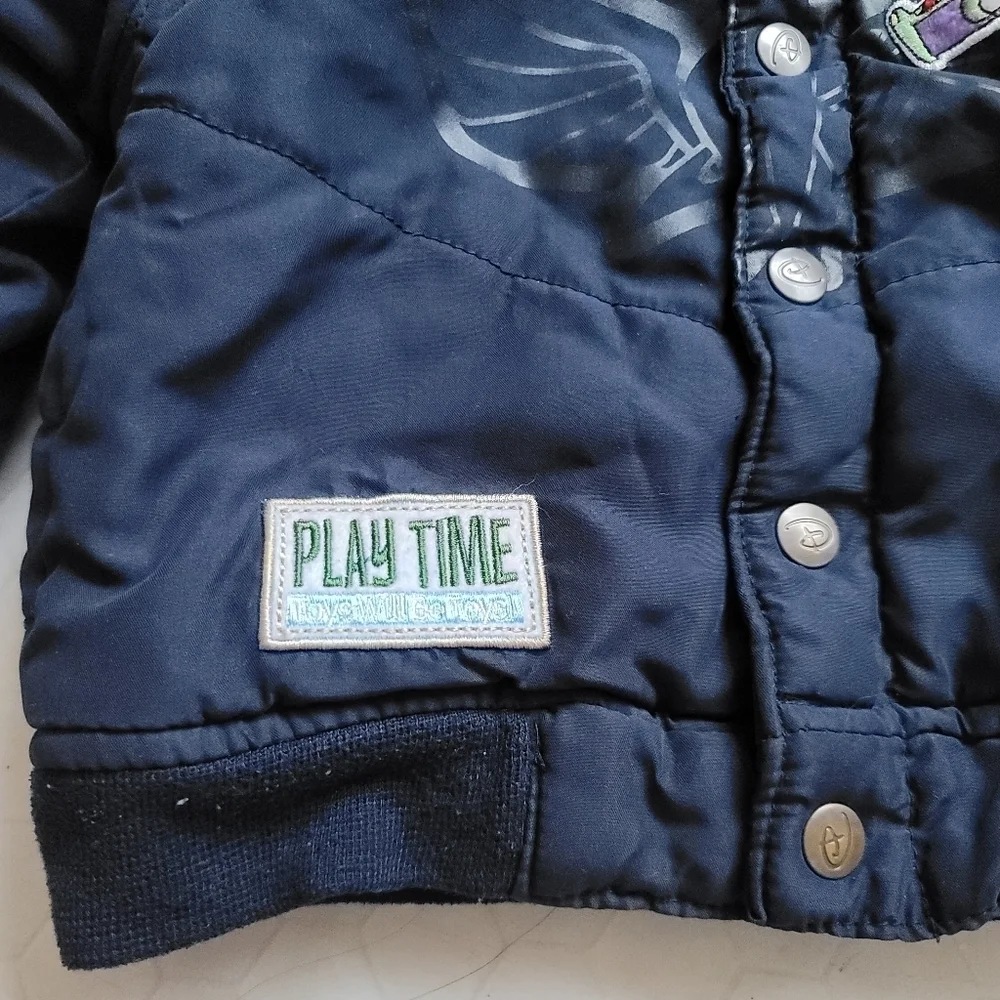 Disney Toy Story 3 Buzz Lightyear Patch Bomber Jacket Navy Blue 12 Months